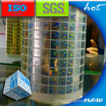 Stiker Label Hologram Pelangi Laser